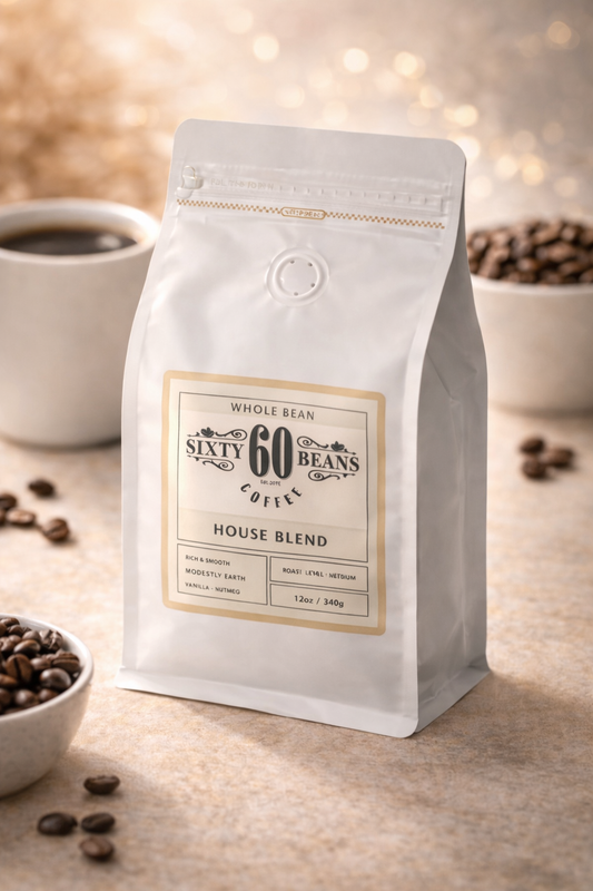 House Blend – Vanilla & Nutmeg Flavored Coffee (12 oz)