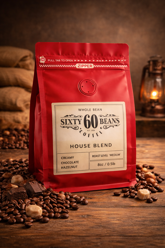 House Blend – Vanilla & Nutmeg Flavored Coffee (8 oz)