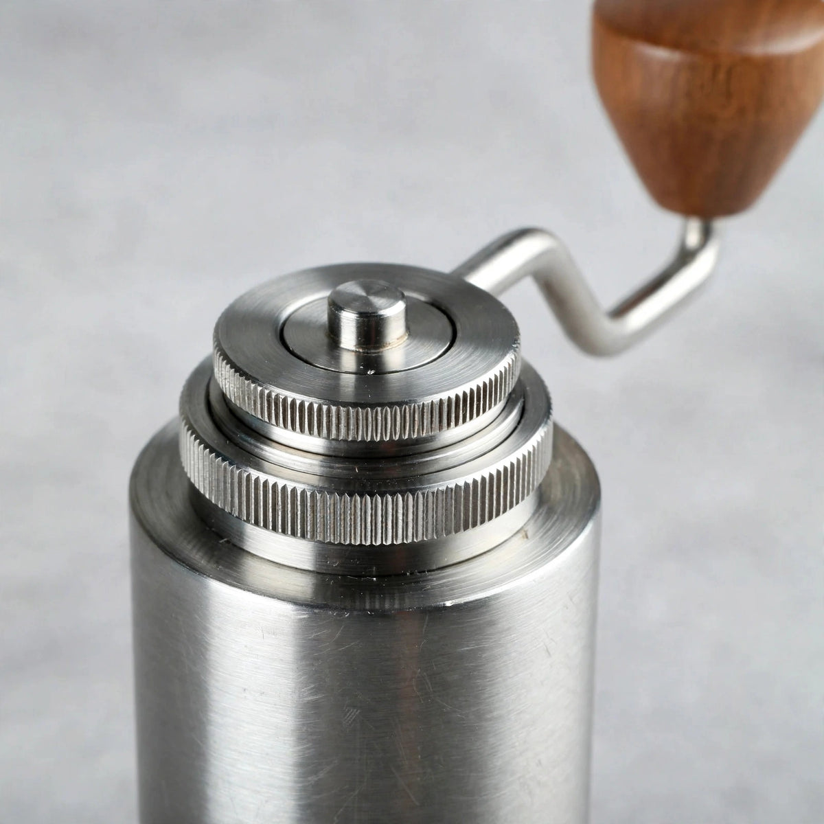 Close-up of the grind adjustment dial